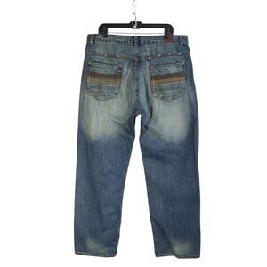 VTG Y2K Vibes Baggy Jeans 40x31 Blue Hip Hop Streetwear Relaxed Loose Wide Leg